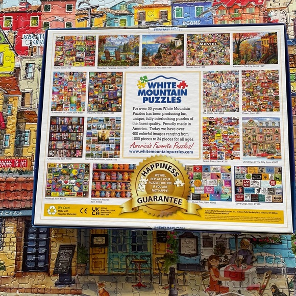 White Mountain Seaside Village Puzzle - Larger Pieces Colorful 500 Pieces - Picture 5 of 15